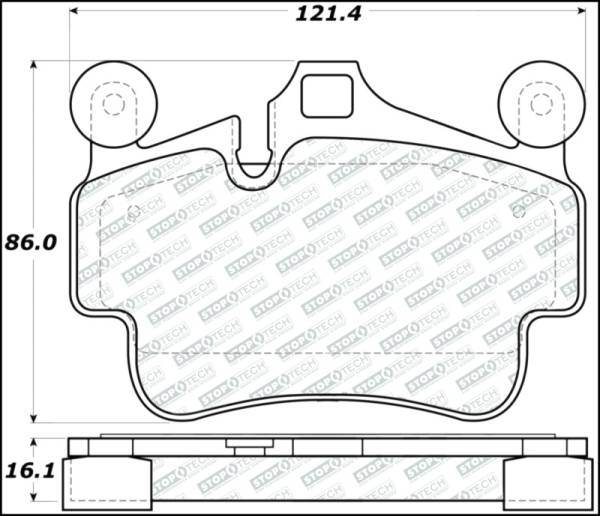 Stoptech - StopTech Street Select 17-18 Porsche 718 Boxster/Cayman (w/Ceramic Brakes) Front Brake Pads - 305.11350