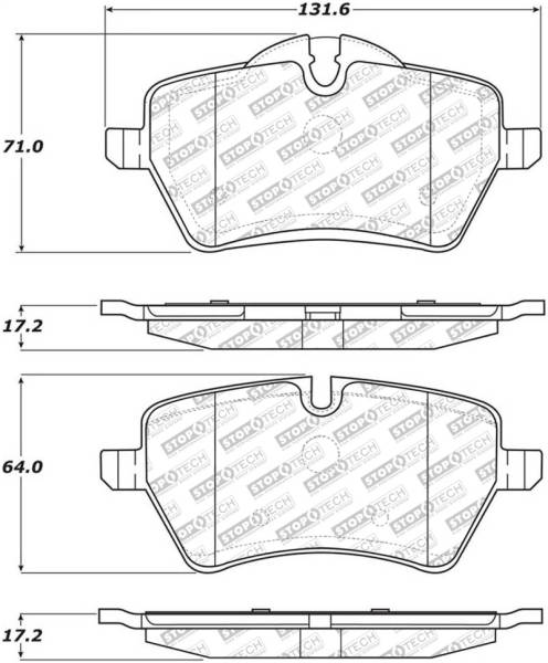 Stoptech - StopTech Street Select Brake Pads - Front - 305.12040