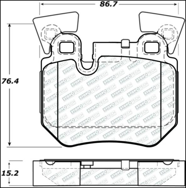Stoptech - StopTech 08-13 BMW 1-Series Street Select Rear Brake Pads - 305.13720