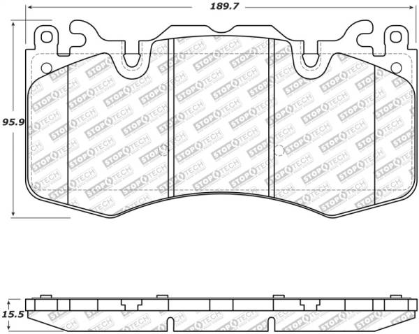 Stoptech - StopTech 12-17 Land Rover Range Rover Street Select Front Brake Pads - 305.14260