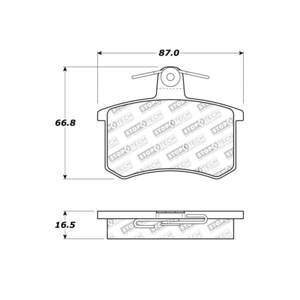 Stoptech - StopTech Street Touring 96-2/97 Audi A4 / 96-01 A4 Quattro / 95-98 A6 Rear Brake Pads - 308.02280