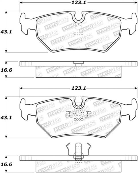 Stoptech - StopTech Street Brake Pads - Front - 308.05170