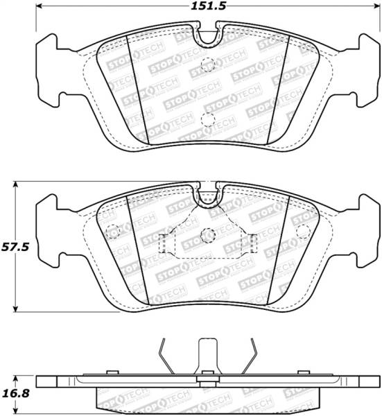 Stoptech - StopTech Street Brake Pads - Front - 308.05581