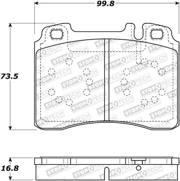 Stoptech - StopTech Street Brake Pads - Front - 308.05610
