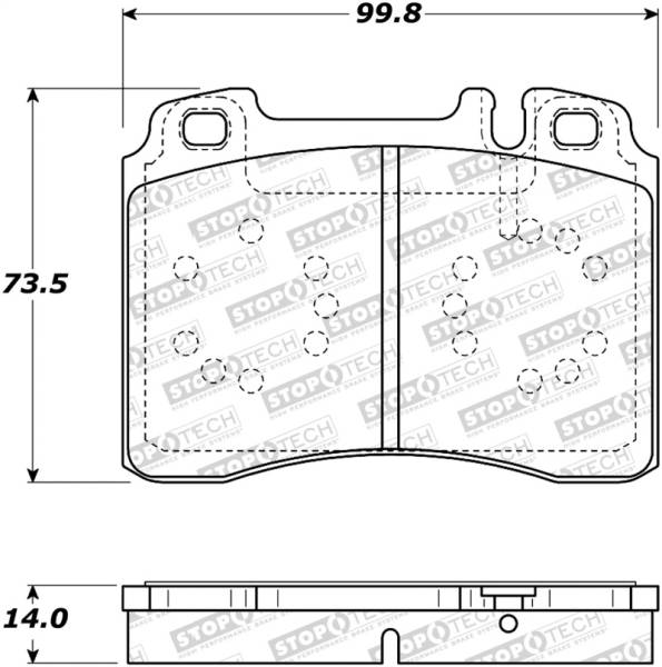 Stoptech - StopTech Street Brake Pads - Front - 308.05611