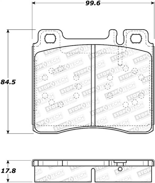 Stoptech - StopTech Street Brake Pads - Front - 308.05770