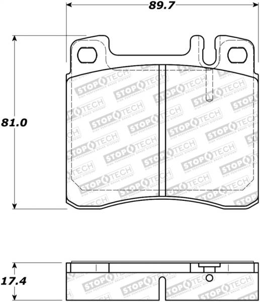 Stoptech - StopTech Street Brake Pads - Front - 308.05780