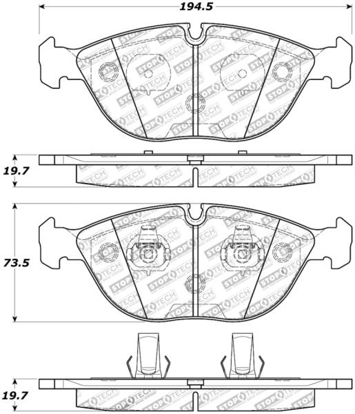 Stoptech - StopTech Street Touring Brake Pads - 308.06820