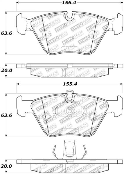 Stoptech - StopTech Street Touring Brake Pads - 308.07250