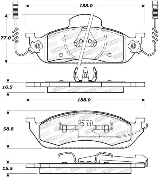 Stoptech - StopTech Street Brake Pads - 308.07600