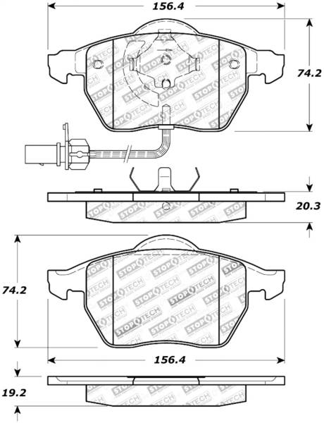 Stoptech - StopTech Street Touring Brake Pads - 308.08400