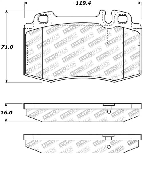 Stoptech - StopTech Street Touring 94-12/96 Maserati Series Front Brake Pads - 308.08470