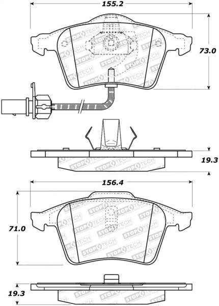 Stoptech - StopTech Street Brake Pads - 308.09150