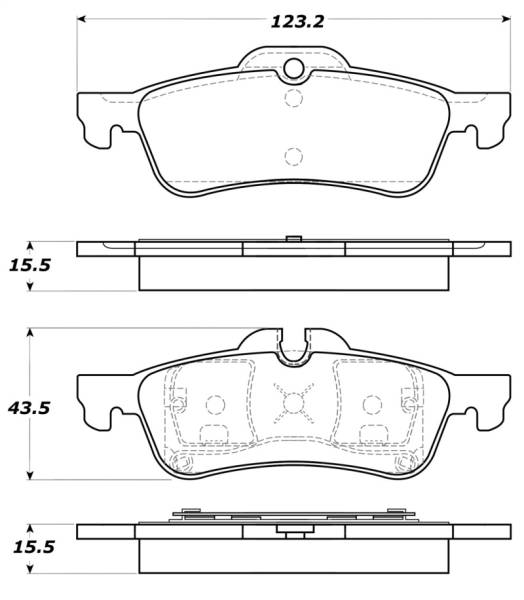 Stoptech - StopTech Street Touring 02-06 Mini Rear Brake Pads - 308.10600