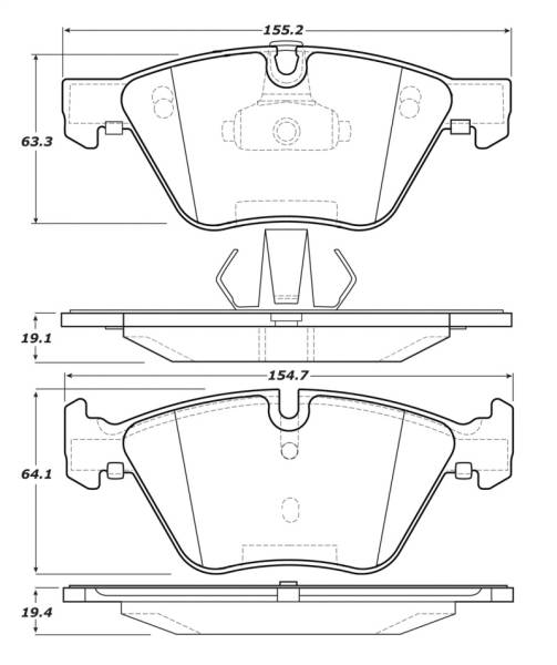 Stoptech - StopTech Street Touring 12 BMW X1 / 09-13 Z4 Front Brake Pads - 308.10610