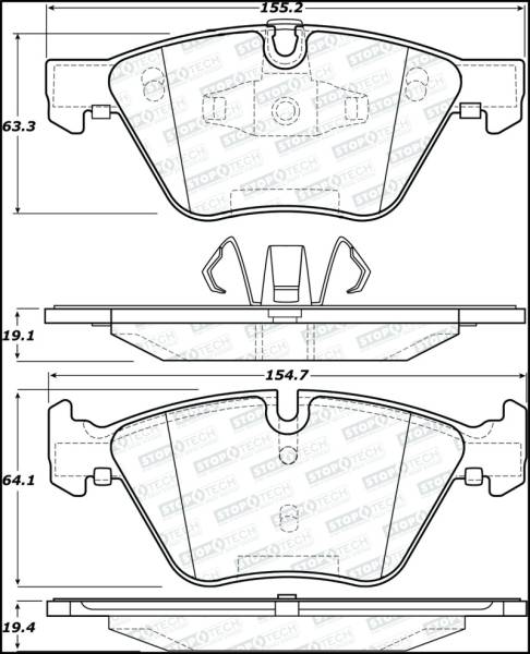 Stoptech - StopTech Street Brake Pads - 308.10612