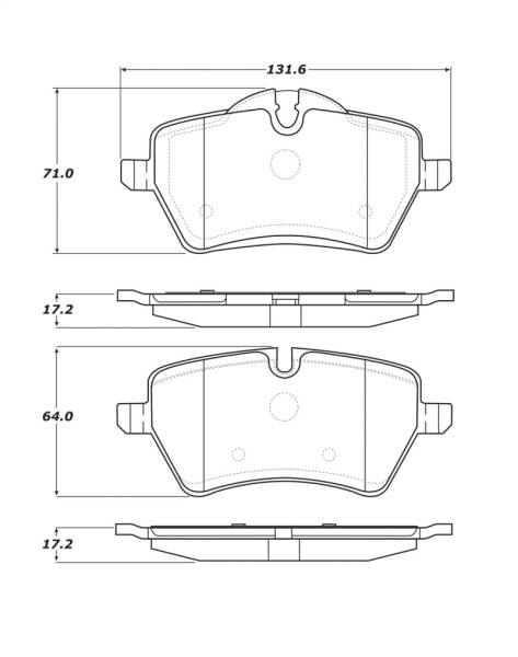 Stoptech - StopTech Street Touring 06-09 Mini Cooper/Cooper S Front Brake Pads - 308.12040