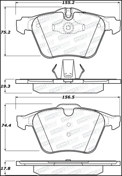 Stoptech - StopTech Street Brake Pads - 308.12400