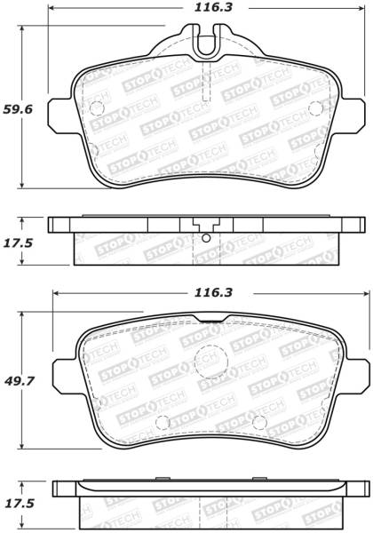Stoptech - StopTech Street Brake Pads - Front - 308.16300