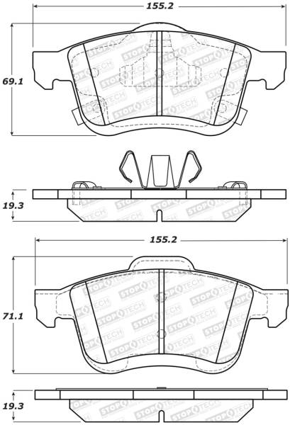 Stoptech - StopTech Street Brake Pads - Front/Rear - 308.17210