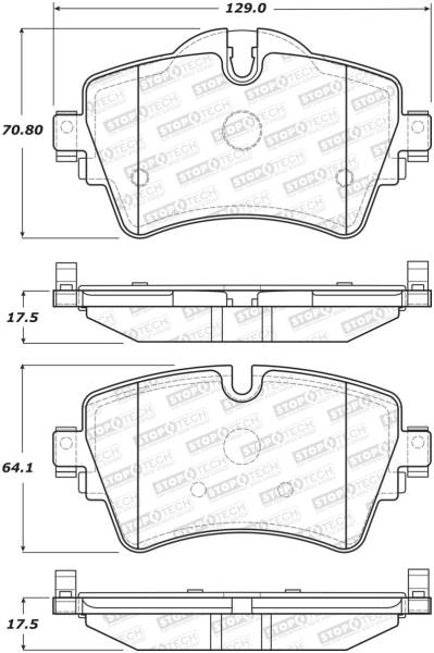 Stoptech - StopTech Street Brake Pads - Front - 308.18010