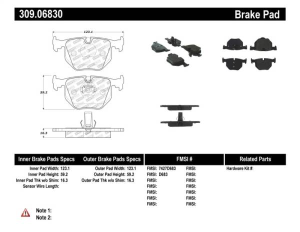 Stoptech - StopTech Performance 01-07 BMW M3 E46 / 00-04 M5 / 04-09 X3 / 00-06 X5 / 1/06-09 Z4 / 9/00-07 330 / - 309.06830