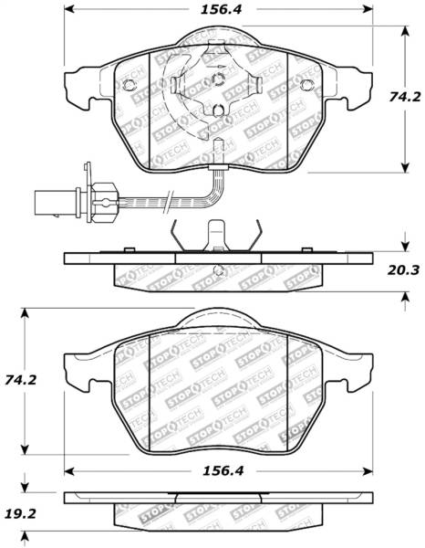 Stoptech - StopTech Performance Brake Pads - 309.08400
