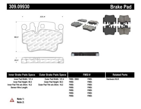Stoptech - StopTech Performance Brake Pads - 309.09930