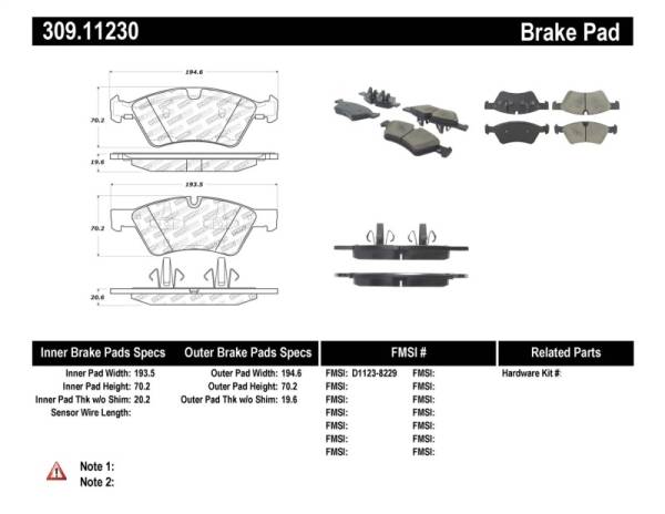 Stoptech - StopTech Performance Brake Pads - 309.11230