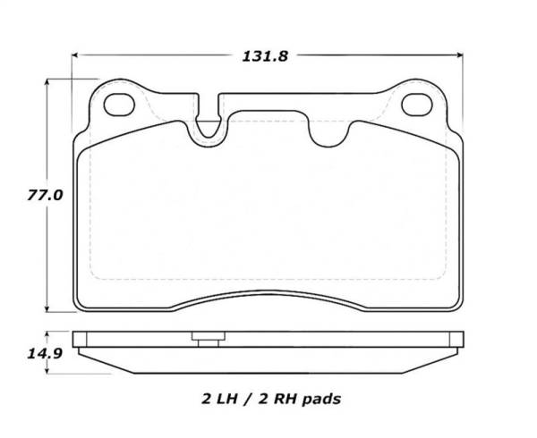 Stoptech - StopTech Performance 14-17 Volkswagen Touareg Front Brake Pads - 309.11650