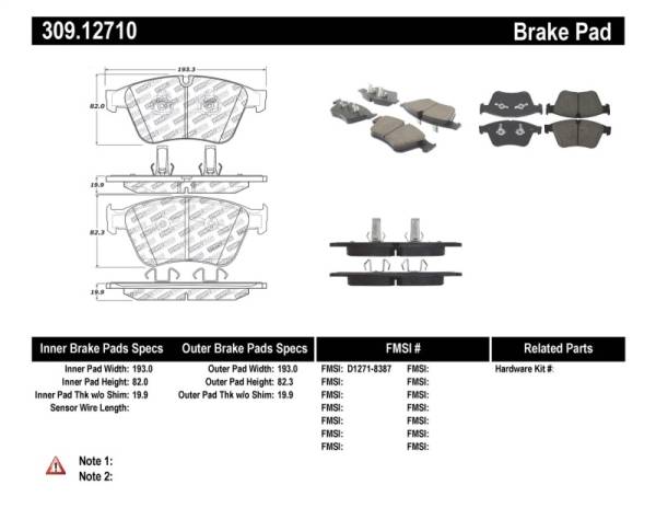 Stoptech - StopTech Performance Brake Pads - 309.12710