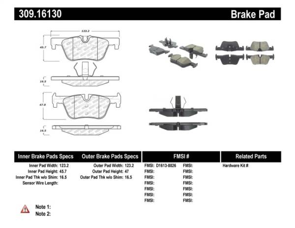 Stoptech - StopTech Performance Brake Pads - 309.16130