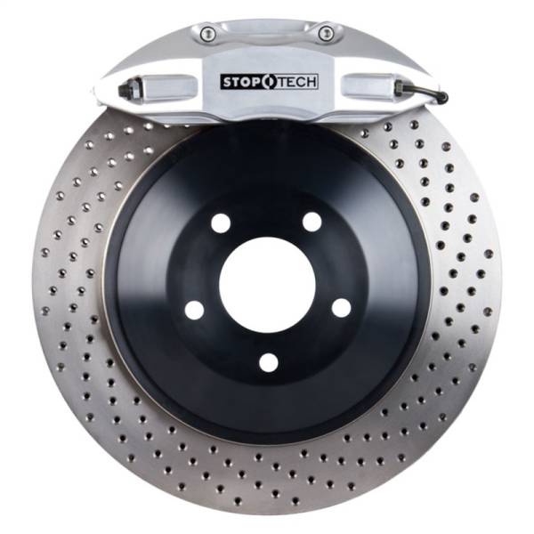 Stoptech - StopTech 06-12 VW GTI Front BBK w/Silver ST-41 Calipers 328x25mm Drilled Rotors - 82.893.5N00.62