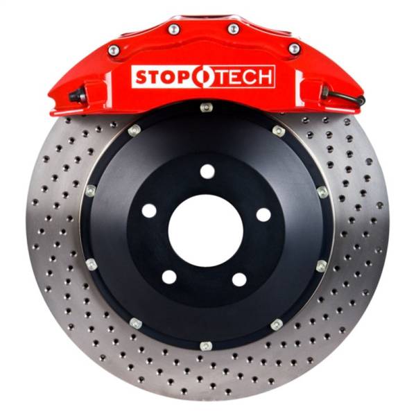 Stoptech - StopTech Porsche 911 05-10 Carrera Front BBK ST-60 Caliper Red / 2pc Drilled 355x35mm Rotor - 83.781.6C00.72