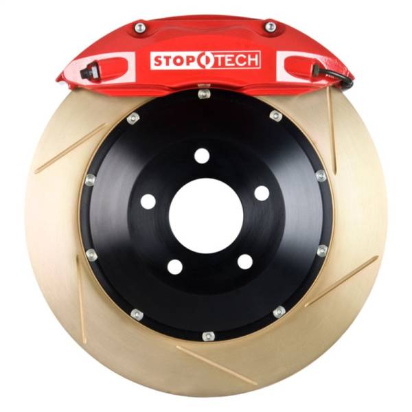Stoptech - StopTech 08-10 Porsche Cayman S Rear BBK ST-40 Caliper Red / 2pc Zinc Slotted 332x32mm Rotor - 83.788.0046.73