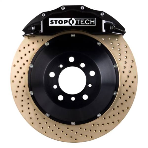 Stoptech - StopTech 05-10 Porsche 911 Carrera S (997) Front BBK ST-60 Caliper Black / 2pc Zinc Drilled 380x32mm - 83.789.6800.54