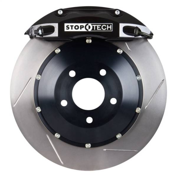 Stoptech - StopTech 02-08 Porsche Carrera 4S Front BBK ST-40 Caliper Black / 2pc Slotted 355x32mm Rotor - 83.798.4700.51