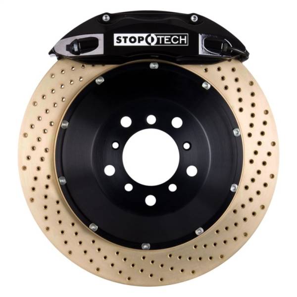 Stoptech - StopTech 98-10 Volkswagen Beetle Front BBK ST-40 Caliper Black / 2pc Zinc Drilled 328x28mm Rotor - 83.886.4300.54