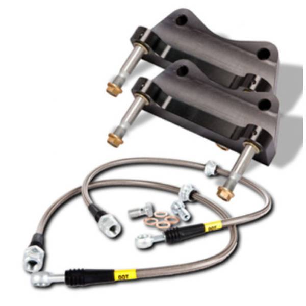 Stoptech - StopTech 04 Volkswagen Golf 3.2L Front BBK w/ Black ST-40 Caliper Slotted 355X32 2pc Rotor - 83.890.4700.51