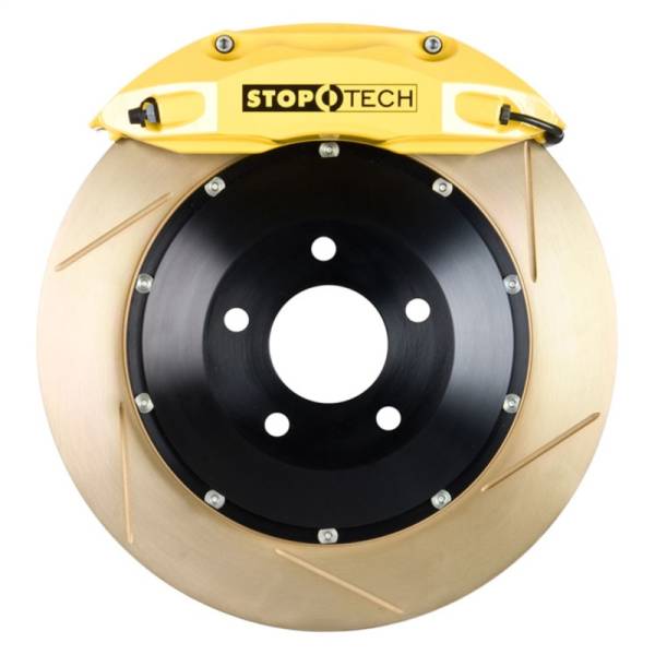 Stoptech - StopTech 06-10 VW Golf/Jetta Front BBK ST-40 Caliper Yellow / 2pc Zinc Slotted 328x28mm Rotor - 83.893.4300.83