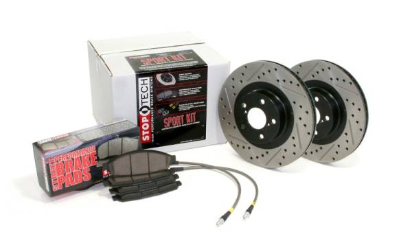 Stoptech - Sport Axle Pack, Drilled & Slotted, Front - 978.33010F