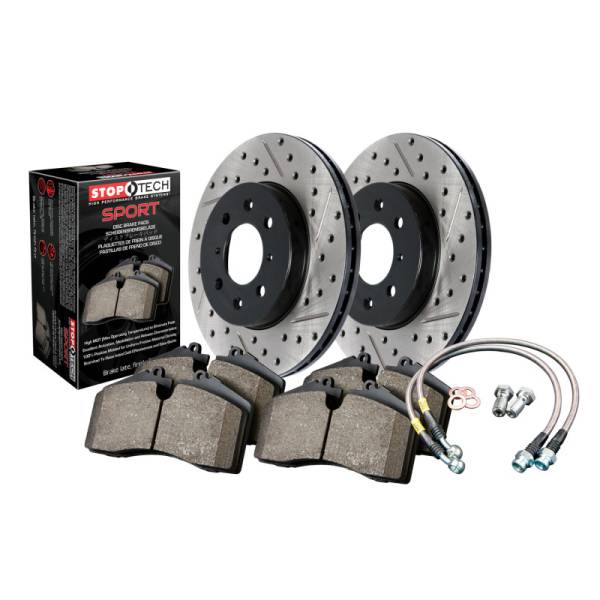 Stoptech - Sport Axle Pack, Drilled & Slotted, Rear - 978.33018R