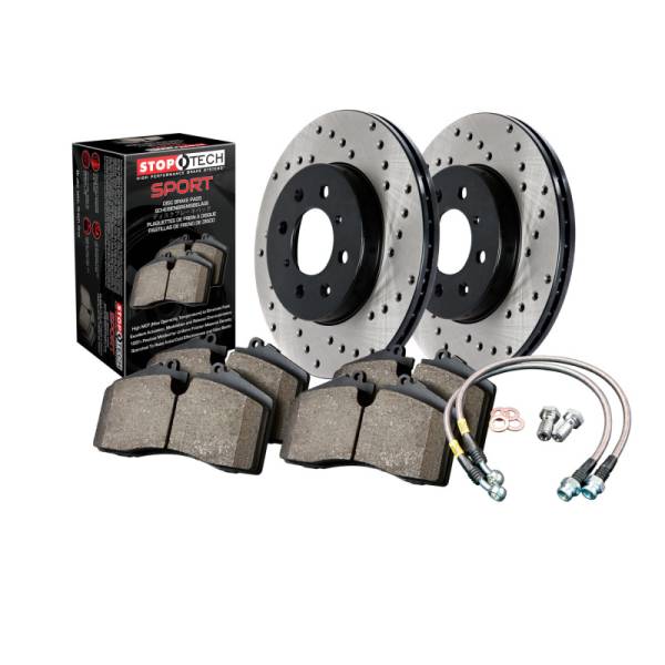 Stoptech - Sport Axle Pack Drilled Rotor, Front - 979.34016F
