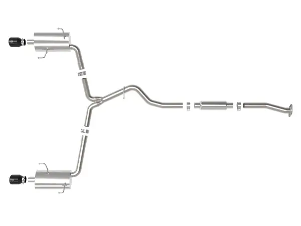 aFe - aFe Subaru Forester XT 14-18 H4-2.5L (t) Takeda 2-1/2in to 2-1/4in 304 SS Cat-Back- Black Tip - 49-36804-B