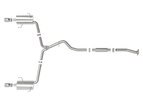 aFe - aFe Subaru Forester XT 14-18 H4-2.5L Takeda 2-1/2in to 2-1/4in  304 SS Cat-Back- Polished Tip - 49-36804-P