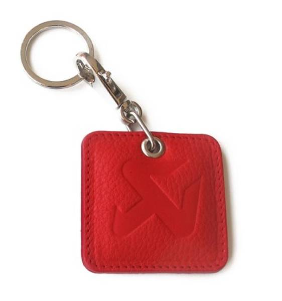 Akrapovic - Akrapovic Square Leather Keychain - red - 800947
