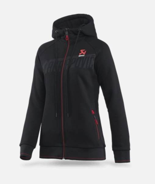 Akrapovic - Akrapovic Womens Corpo Zip Hoodie Black - 2XL - 802066