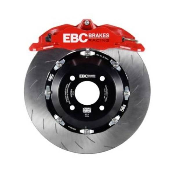 EBC - EBC Racing 04-09 Volkswagen GTI (Mk5) Red Apollo-4 Calipers 330mm Rotors Front Big Brake Kit - BBK023RED-1