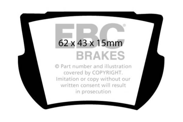 EBC - EBC 66-74 Lotus Elan 1.6 Greenstuff Rear Brake Pads - DP2145