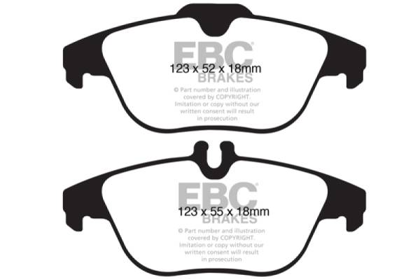 EBC - EBC 12-14 Mercedes-Benz C250 (W204) 1.8 Turbo Greenstuff Rear Brake Pads - DP21990
